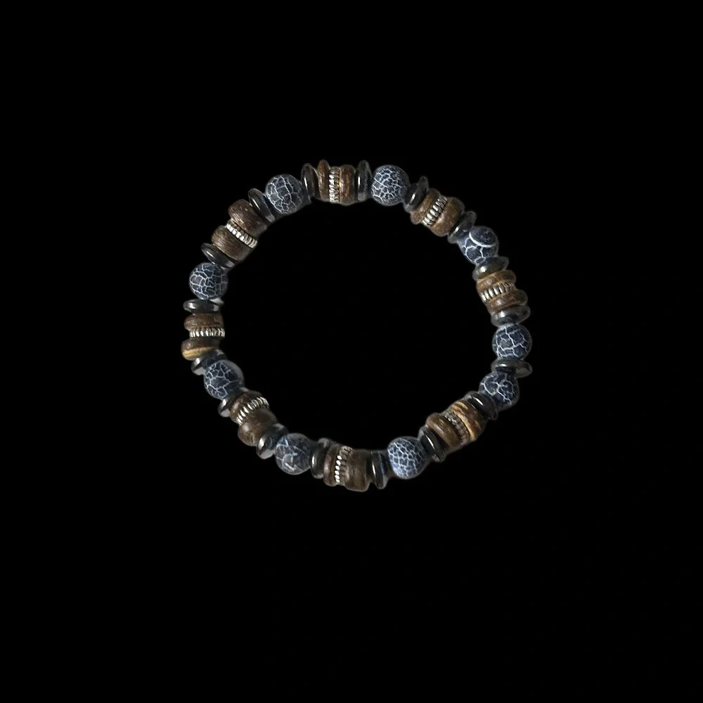 IM BACK  Blue Beaded Bracelet